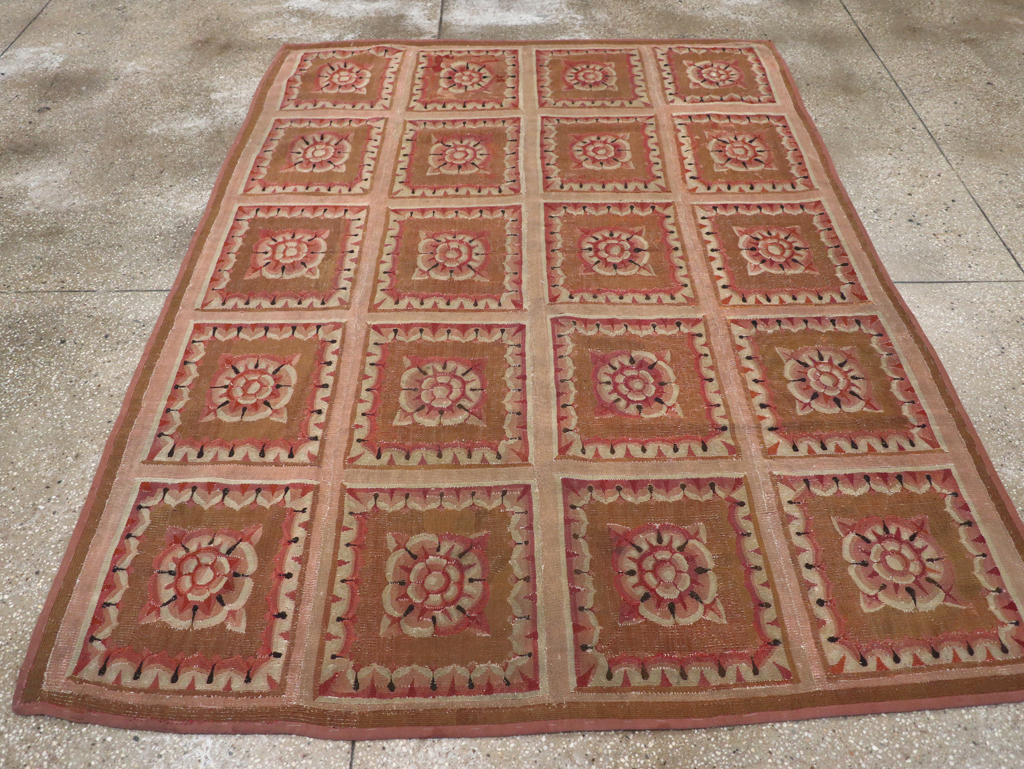 Antique French Aubusson Carpet, No.8882 - Gss