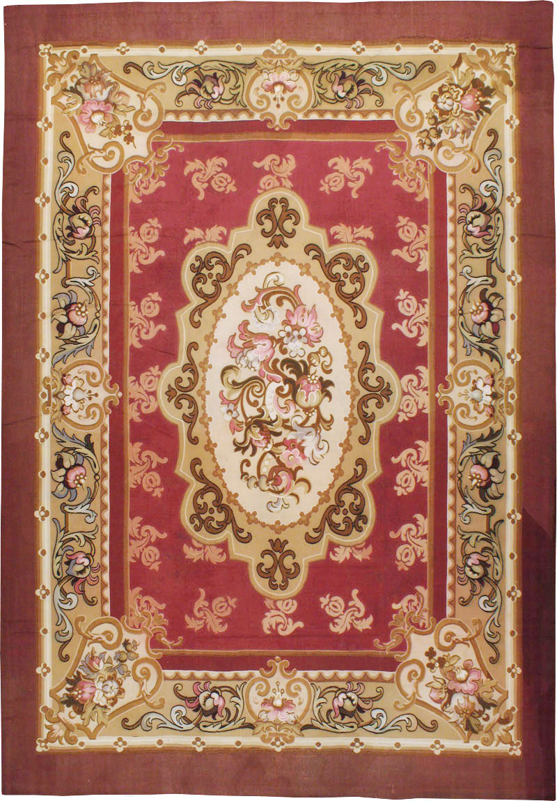 Antique French Aubusson Carpet, No.8890 - Gss