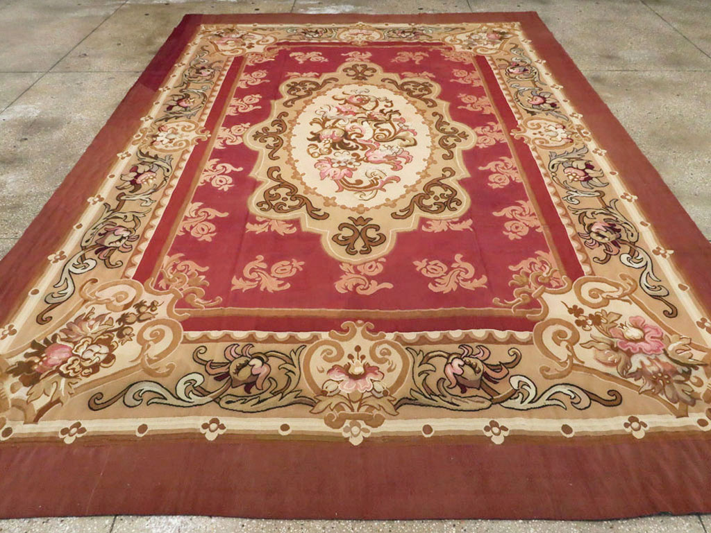 Antique French Aubusson Carpet, No.8890 - Gss
