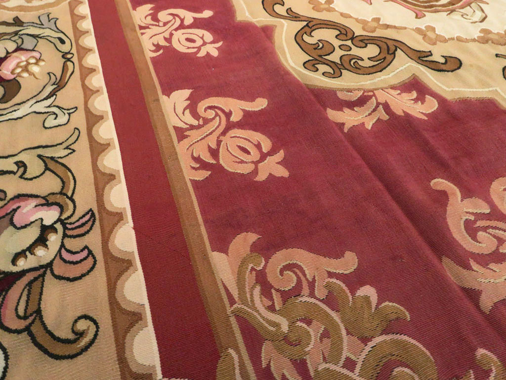 Antique French Aubusson Carpet, No.8890 - Gss