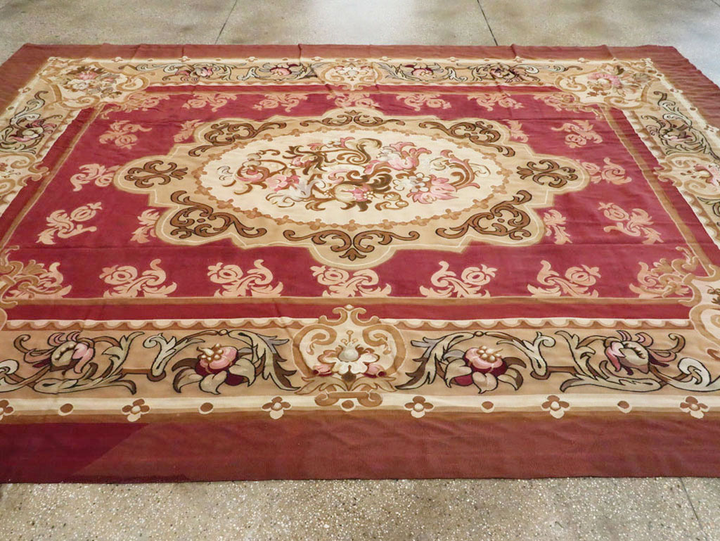 Antique French Aubusson Carpet, No.8890 - Gss