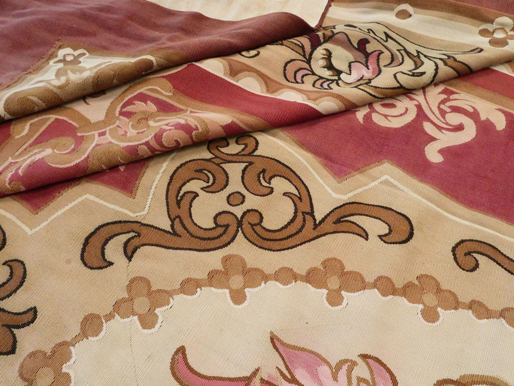 Antique French Aubusson Carpet, No.8890 - Gss