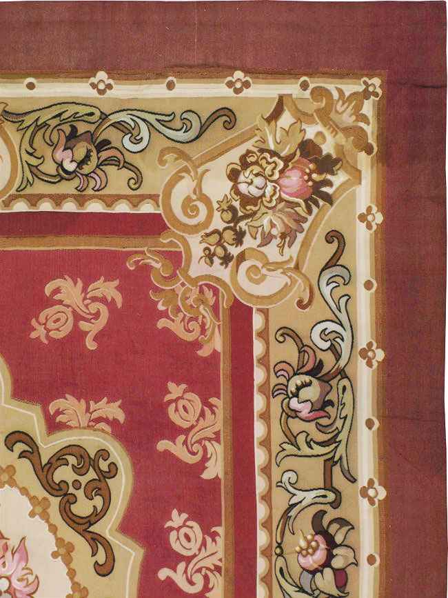Antique French Aubusson Carpet, No.8890 - Gss