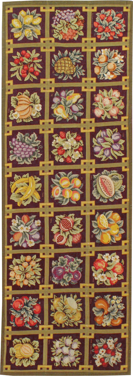 Vintage English Needlepoint Carpet, No.8899 - Gss