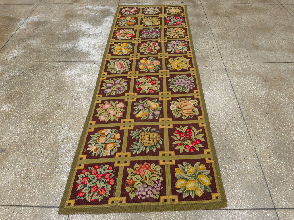 Vintage English Needlepoint Carpet, No.8899 - Gss