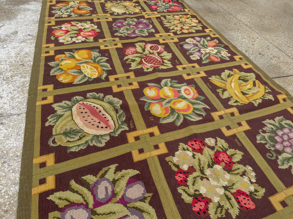 Vintage English Needlepoint Carpet, No.8899 - Gss