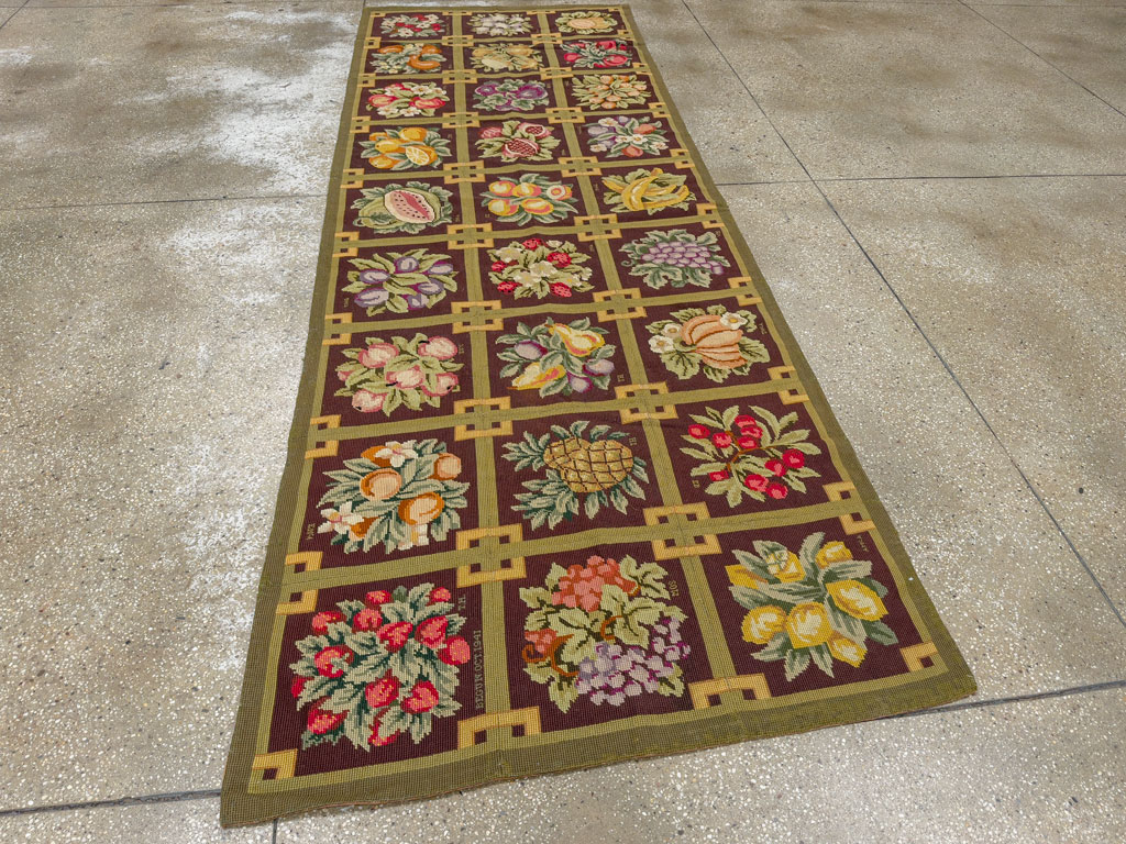 Vintage English Needlepoint Carpet, No.8899 - Gss