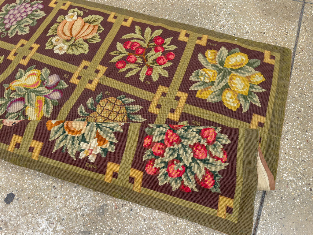 Vintage English Needlepoint Carpet, No.8899 - Gss