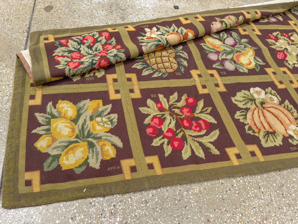 Vintage English Needlepoint Carpet, No.8899 - Gss