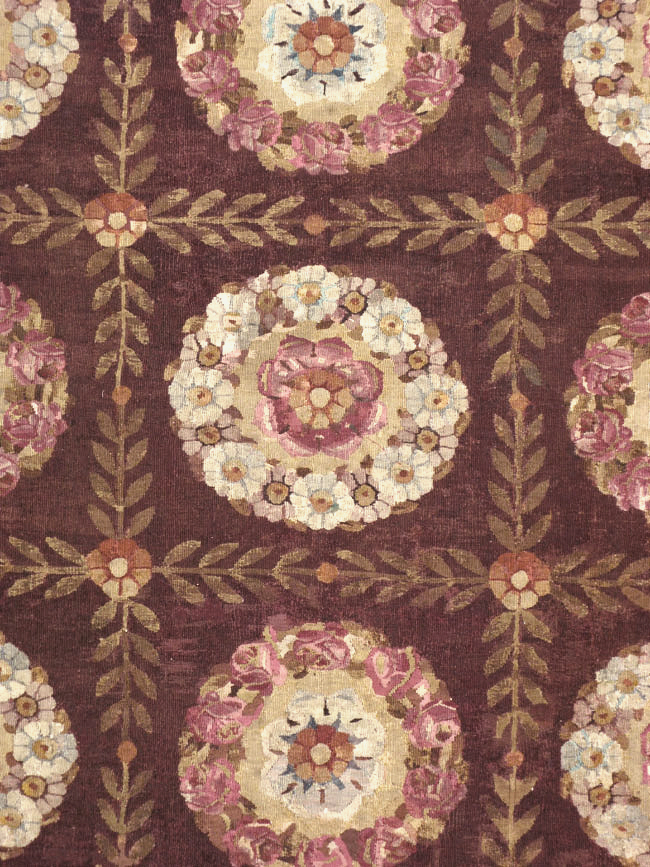 Antique French Flatweave Aubusson Large Carpet, No.8905 - Gss