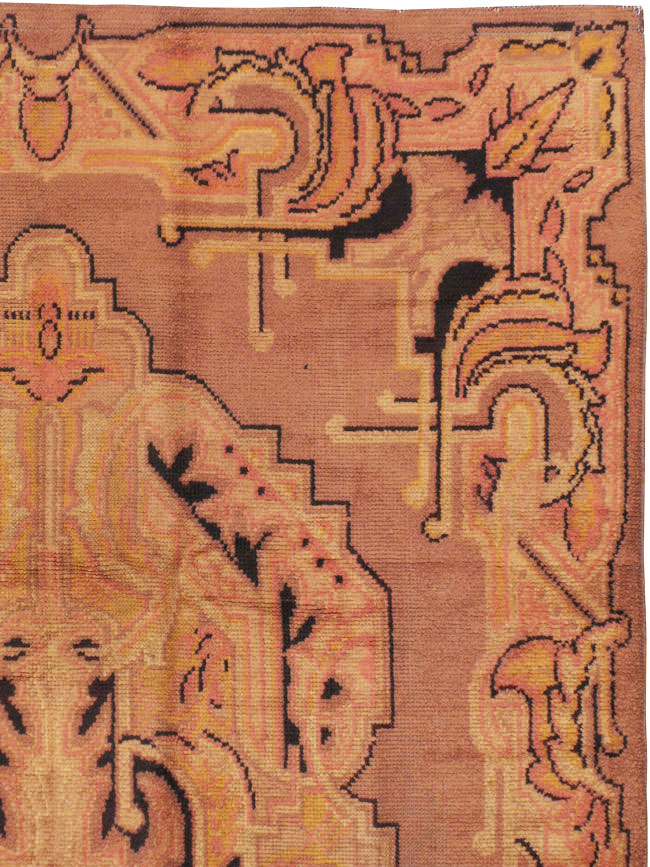 Antique European Art Deco Carpet, No.8907 - Gss