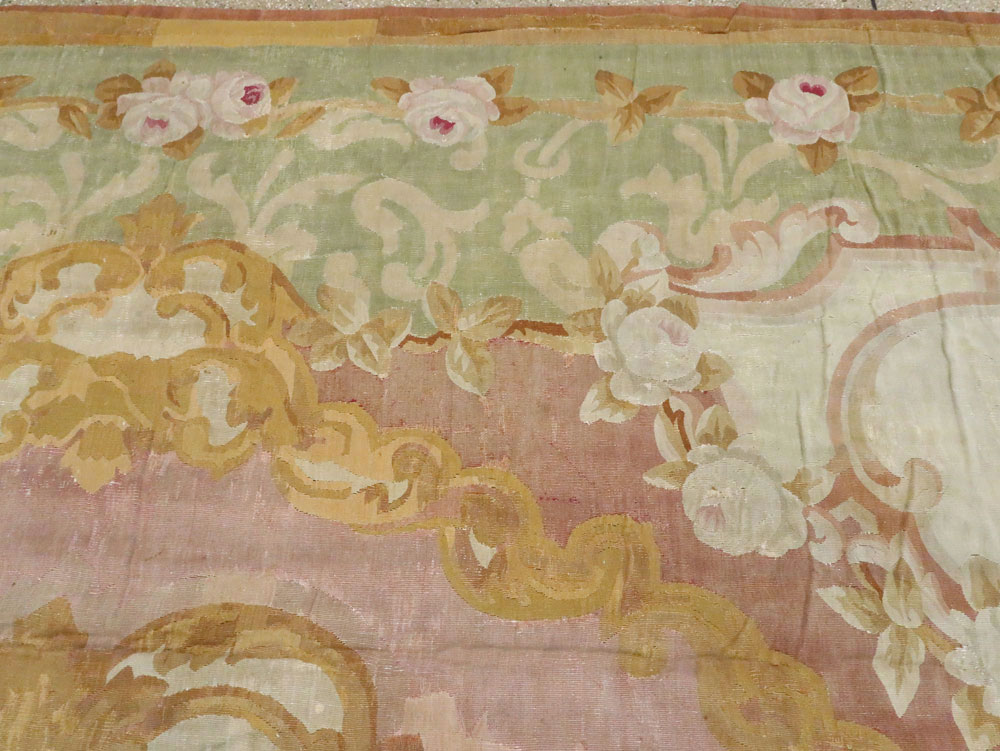 Antique French Aubusson Carpet, No.8909 - Gss