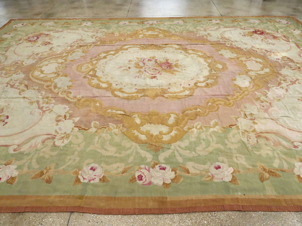 Antique French Aubusson Carpet, No.8909 - Gss