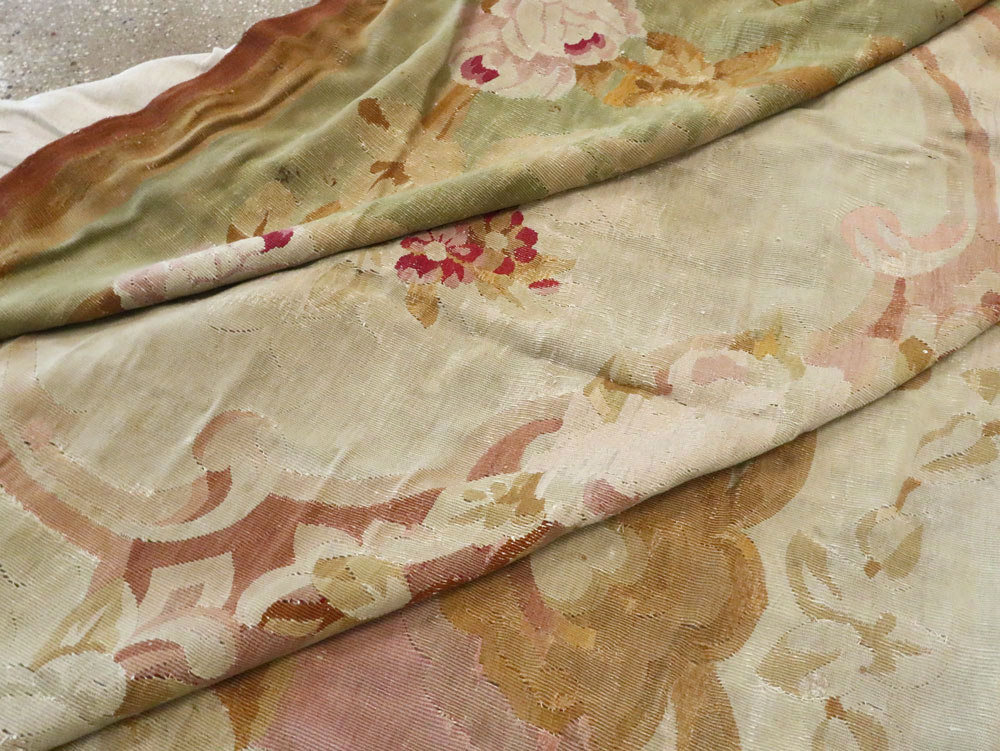 Antique French Aubusson Carpet, No.8909 - Gss