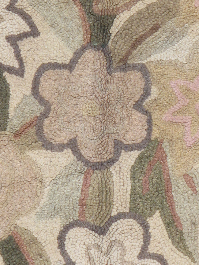 European Inspired Vintage American Hook Rug, No.8910 - Gss
