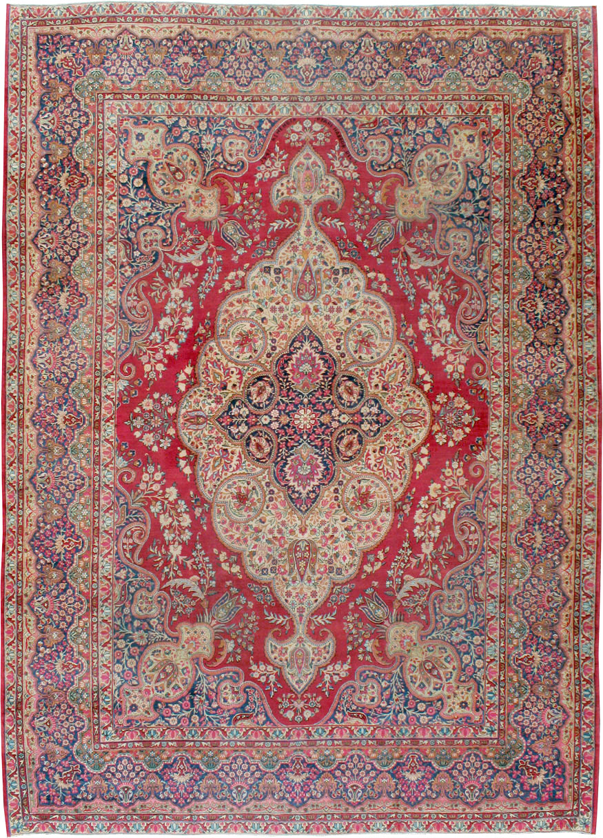 Vintage Persian Lavar Kerman Room Size Carpet, No.8944 - Gss