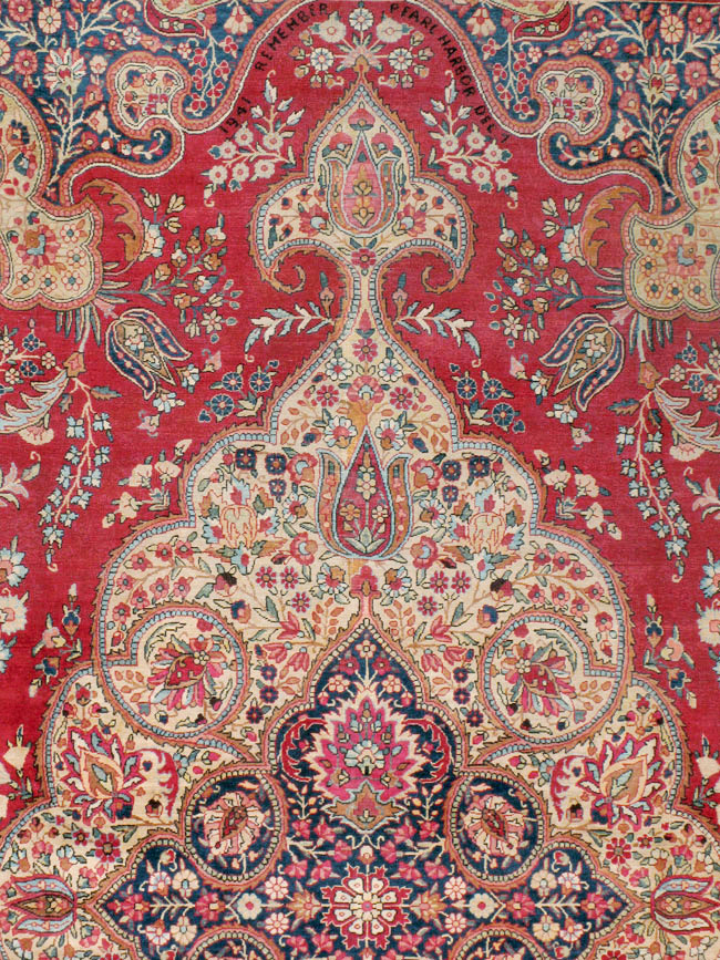 Vintage Persian Lavar Kerman Room Size Carpet, No.8944 - Gss