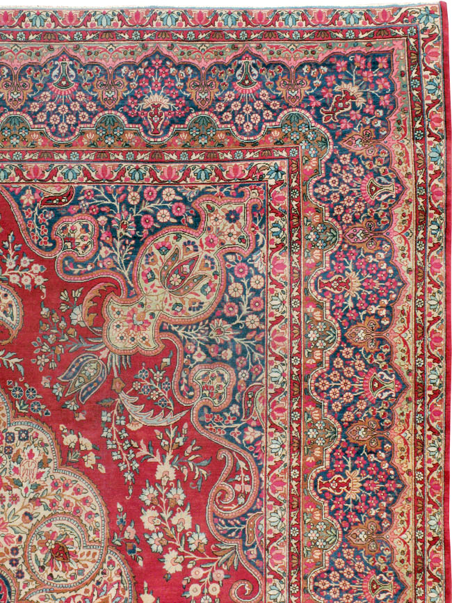 Vintage Persian Lavar Kerman Room Size Carpet, No.8944 - Gss