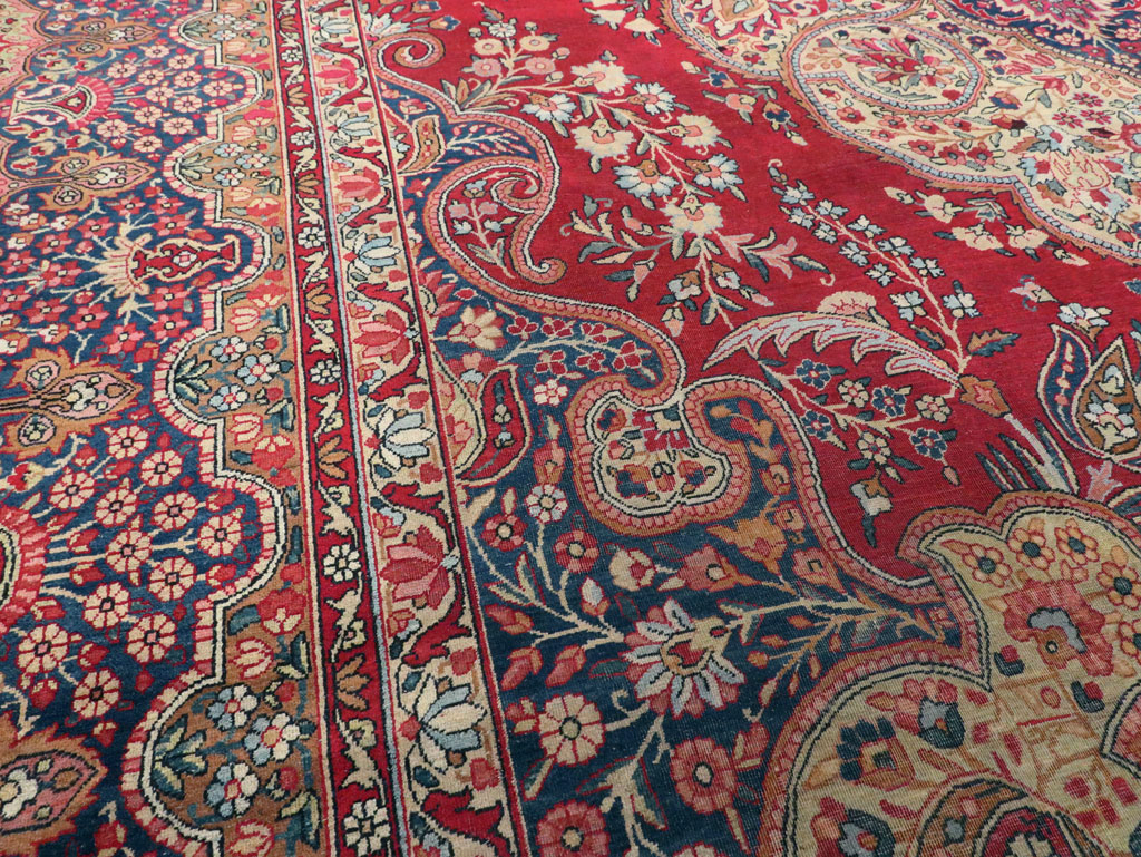Vintage Persian Lavar Kerman Room Size Carpet, No.8944 - Gss
