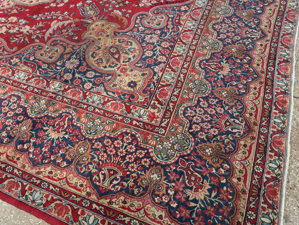 Vintage Persian Lavar Kerman Room Size Carpet, No.8944 - Gss