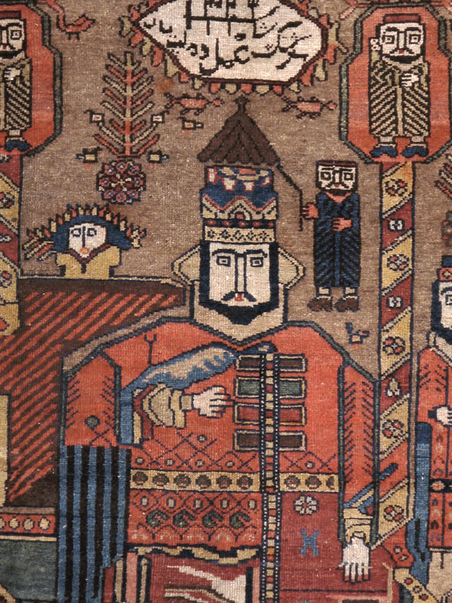 Antique Persian Malayer Pictorial Rug, No.8963 - Gss