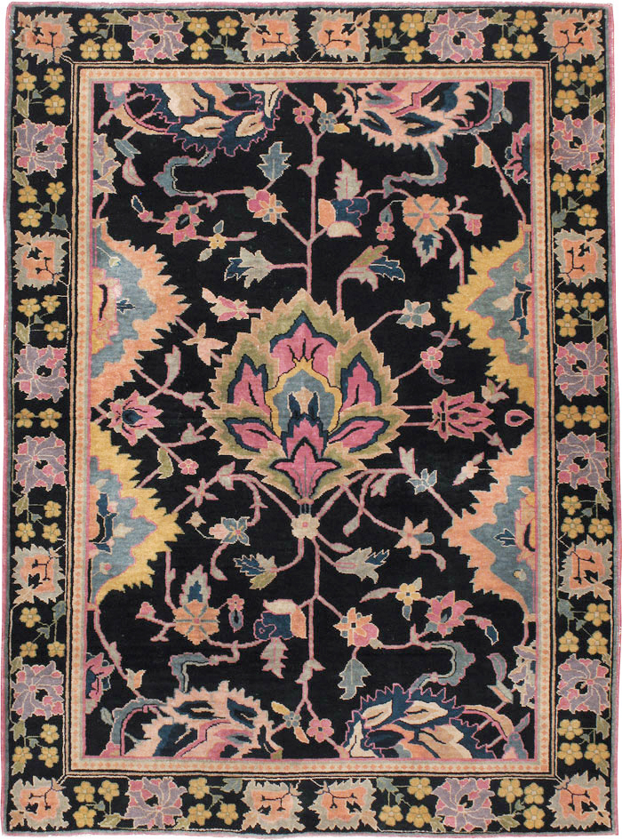 Vintage Indian Lahore Accent Rug, No.9049 - Gss