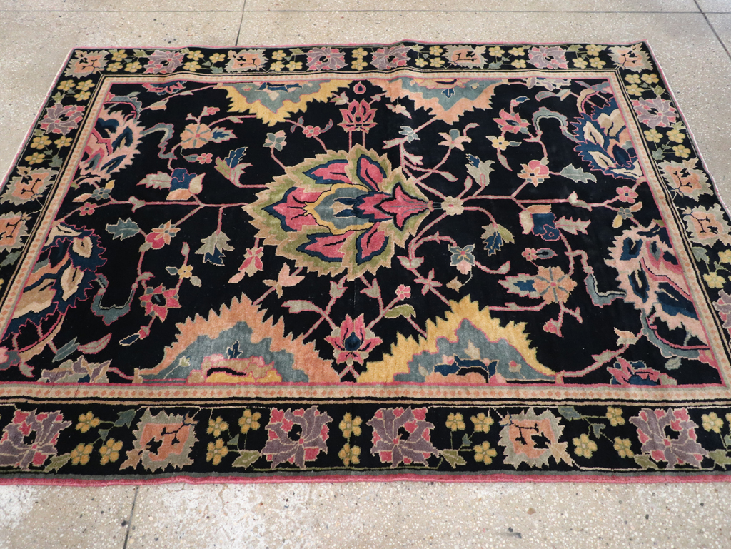 Vintage Indian Lahore Accent Rug, No.9049 - Gss