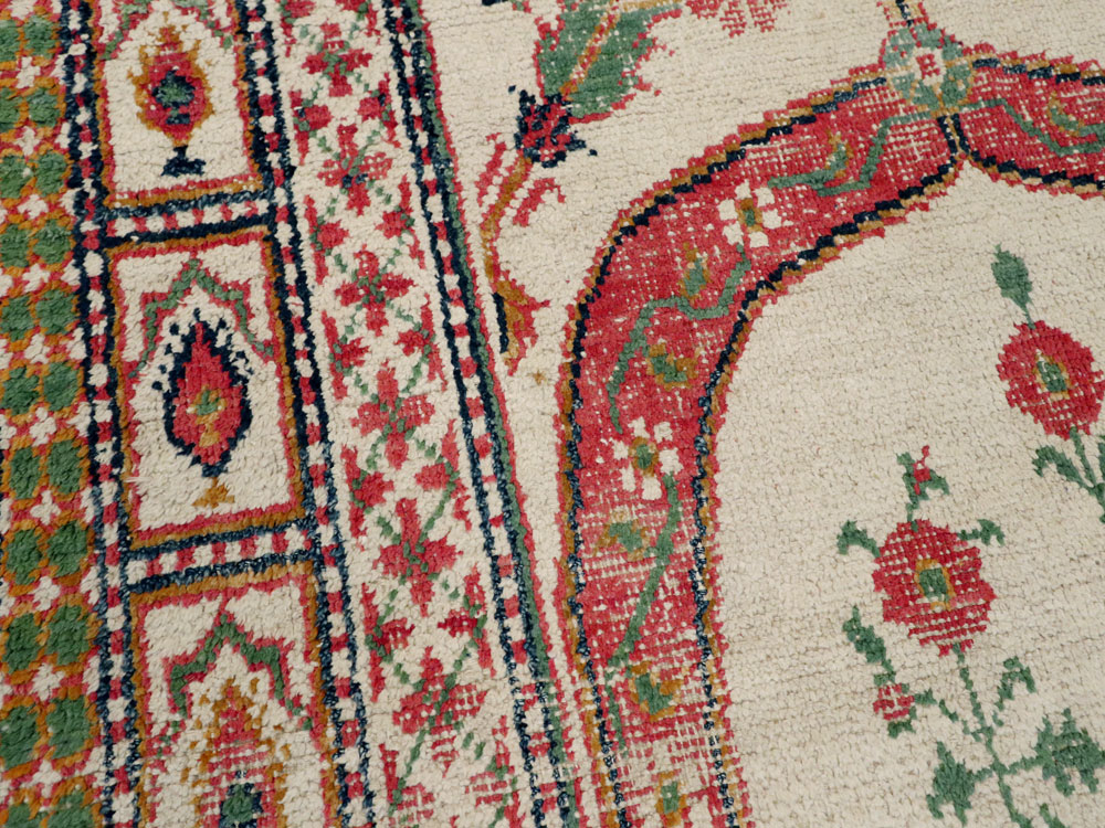 Vintage Indian Cotton Agra Carpet, No.9058 - Gss