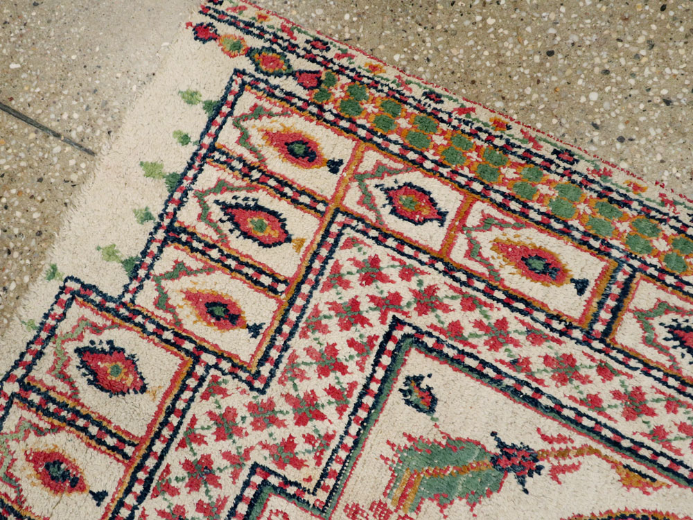 Vintage Indian Cotton Agra Carpet, No.9058 - Gss