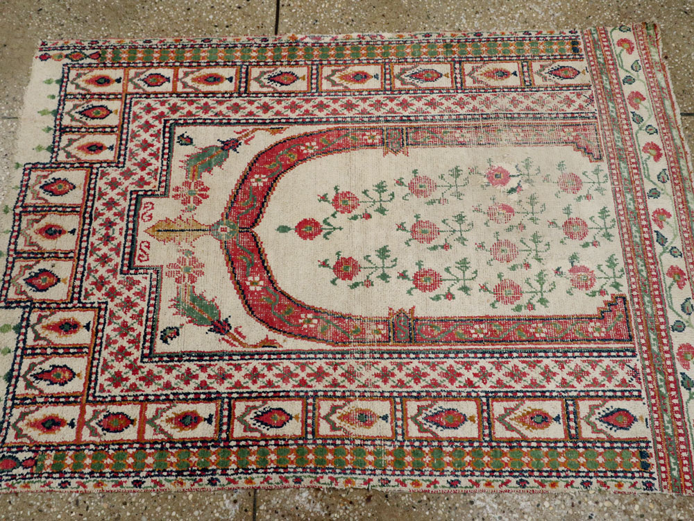 Vintage Indian Cotton Agra Carpet, No.9058 - Gss