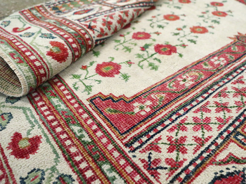 Vintage Indian Cotton Agra Carpet, No.9058 - Gss