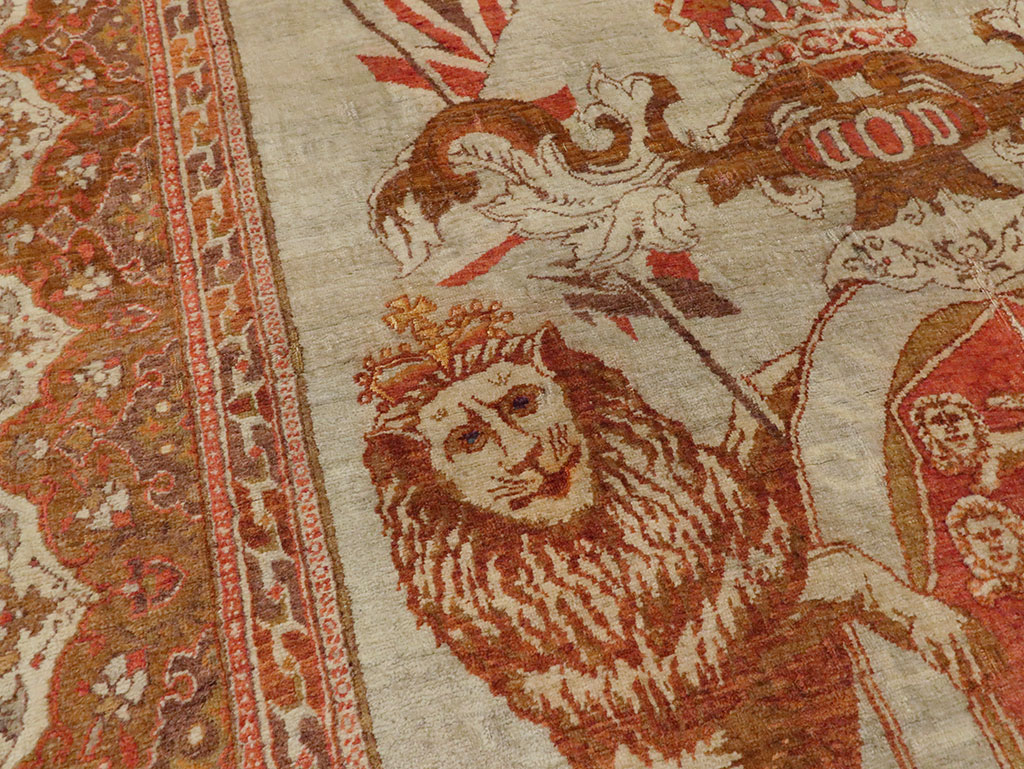 Vintage Turkish Sivas Pictorial Carpet, No.9059 - Gss