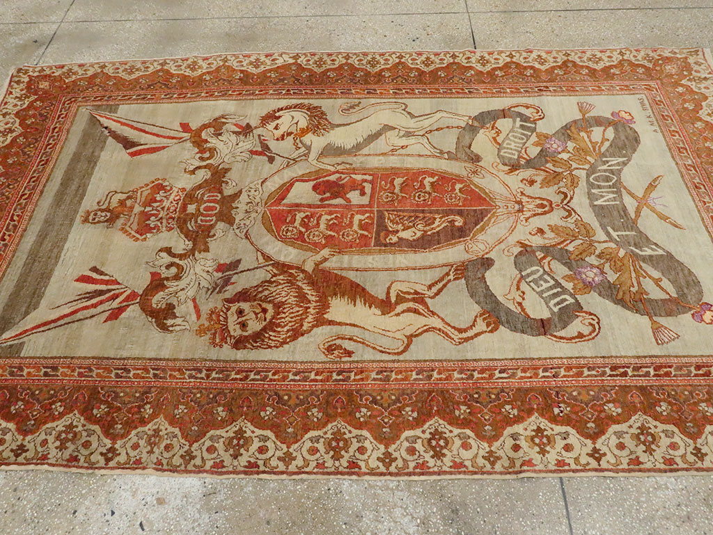 Vintage Turkish Sivas Pictorial Carpet, No.9059 - Gss