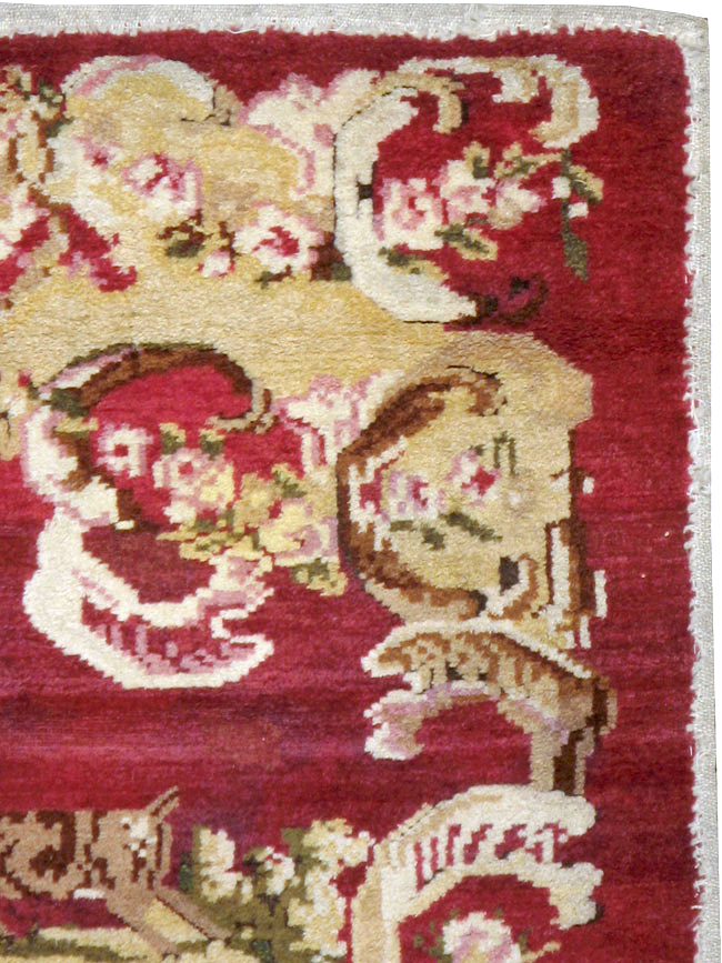 Antique Indian Lahore Pictorial Rug, No.9078 - Gss