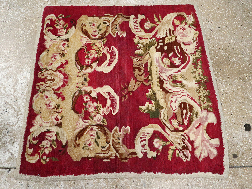 Antique Indian Lahore Pictorial Rug, No.9078 - Gss