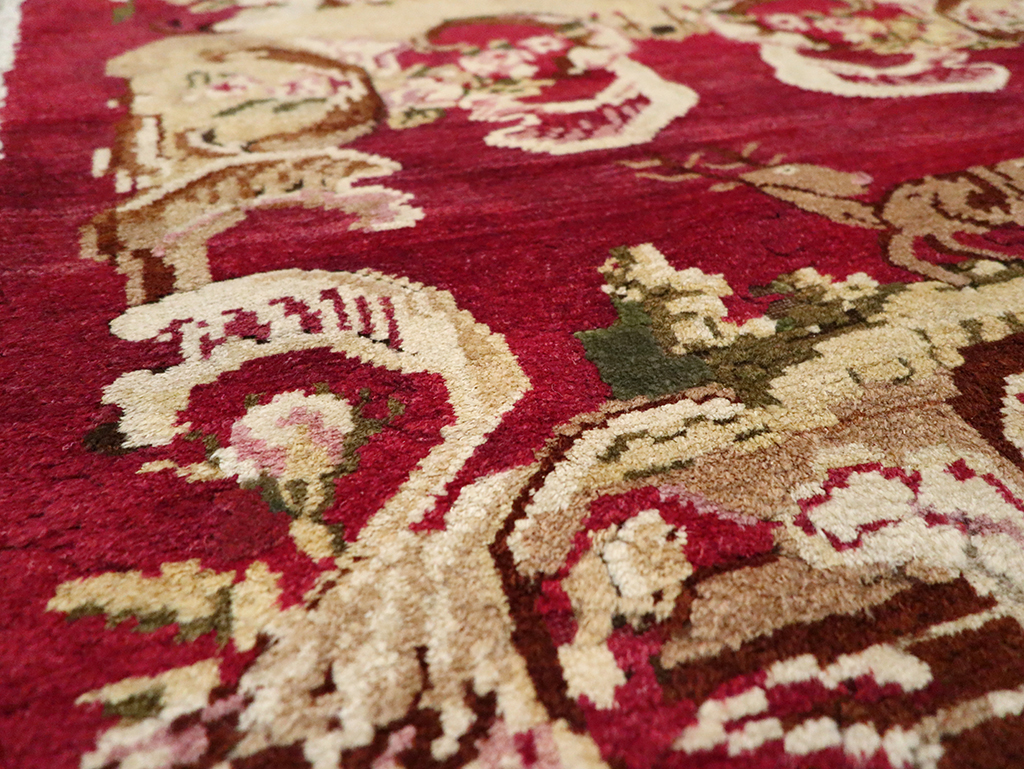 Antique Indian Lahore Pictorial Rug, No.9078 - Gss