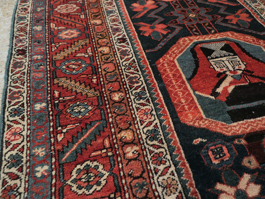 Antique Persian Bakshaish Pictorial Rug, No.9079 - Gss