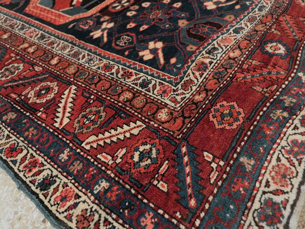 Antique Persian Bakshaish Pictorial Rug, No.9079 - Gss