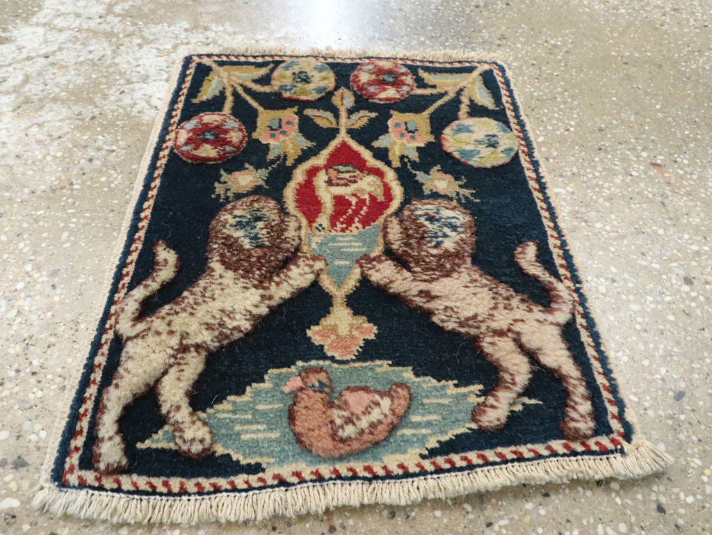 Vintage Persian Souf Tabriz Pictorial Rug (Pair: 1 of 2), No.9080 - Gss