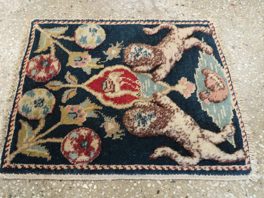 Vintage Persian Souf Tabriz Pictorial Rug (Pair: 1 of 2), No.9080 - Gss