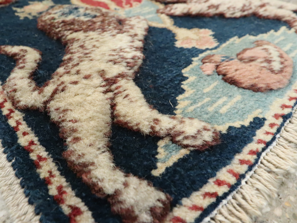 Vintage Persian Souf Tabriz Pictorial Rug (Pair: 1 of 2), No.9080 - Gss