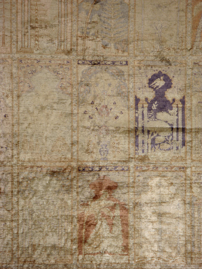 Vintage Turkish Kayseri Silk Rug, No.9095 - Gss