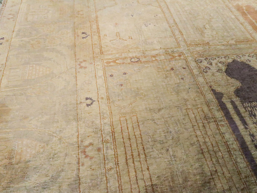 Vintage Turkish Kayseri Silk Rug, No.9095 - Gss