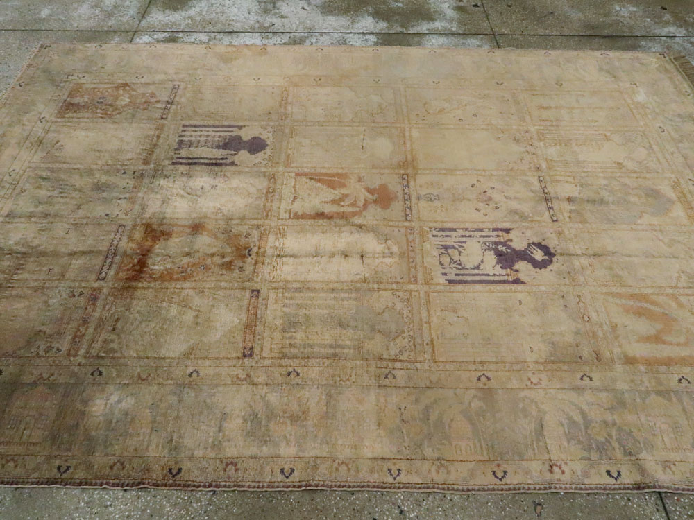 Vintage Turkish Kayseri Silk Rug, No.9095 - Gss