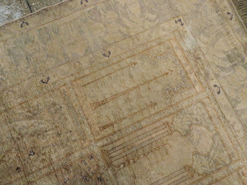 Vintage Turkish Kayseri Silk Rug, No.9095 - Gss