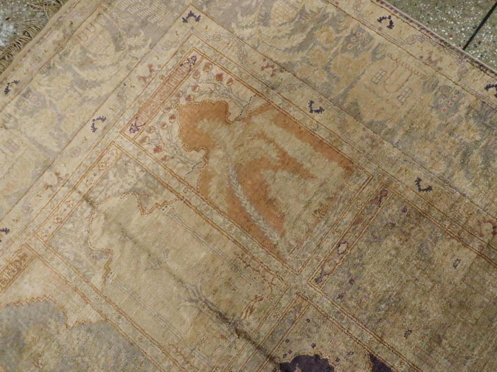 Vintage Turkish Kayseri Silk Rug, No.9095 - Gss