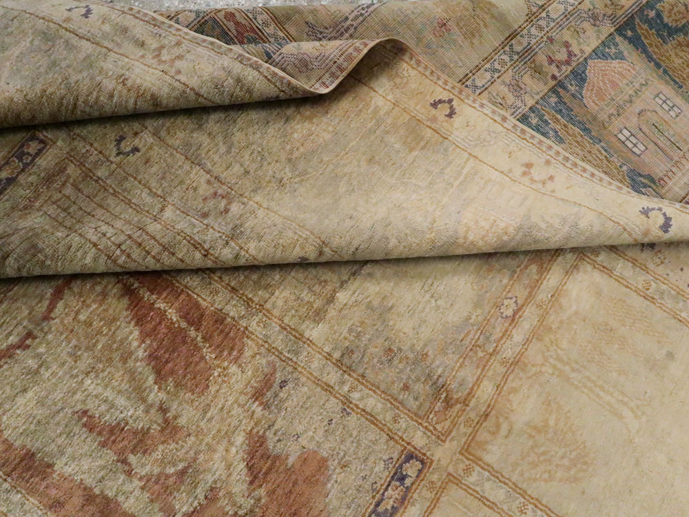 Vintage Turkish Kayseri Silk Rug, No.9095 - Gss