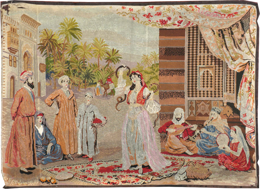 Antique French Needlepoint Tapestry, No.9097 - Gss