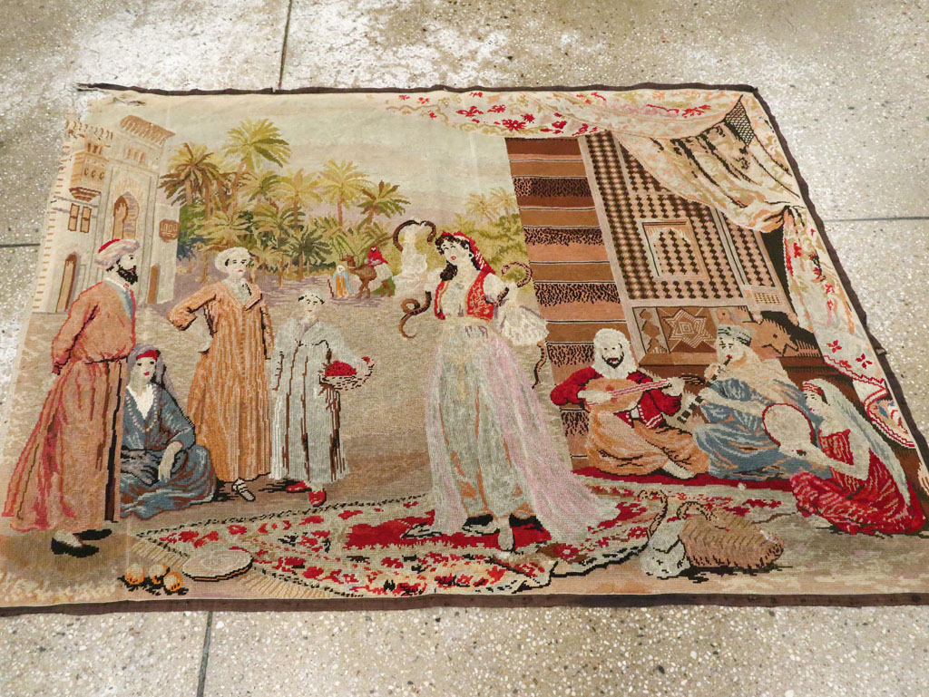 Antique French Needlepoint Tapestry, No.9097 - Gss