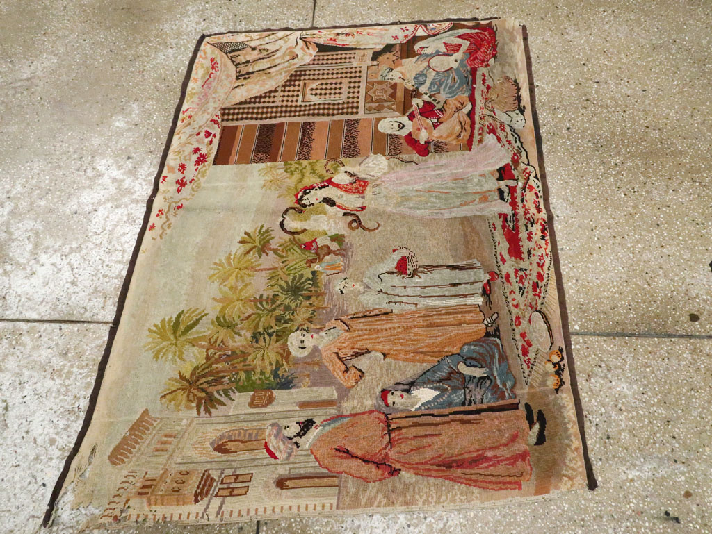 Antique French Needlepoint Tapestry, No.9097 - Gss